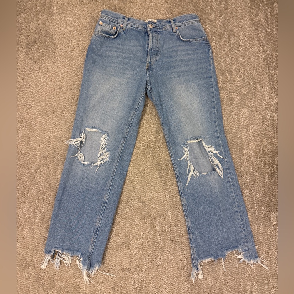 Free people Maggie Distressed Blue Women's Jeans sz 29